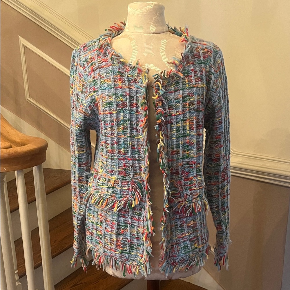 SHEIN Chanel Style Multicolor Knit Sweater